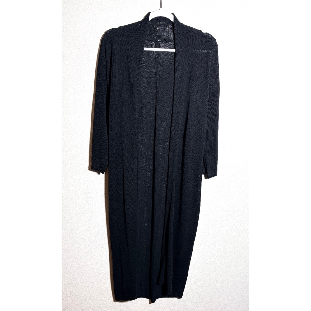 Jarbo Black Knit Open Front Cotton Blended Cardigan SIZE 0